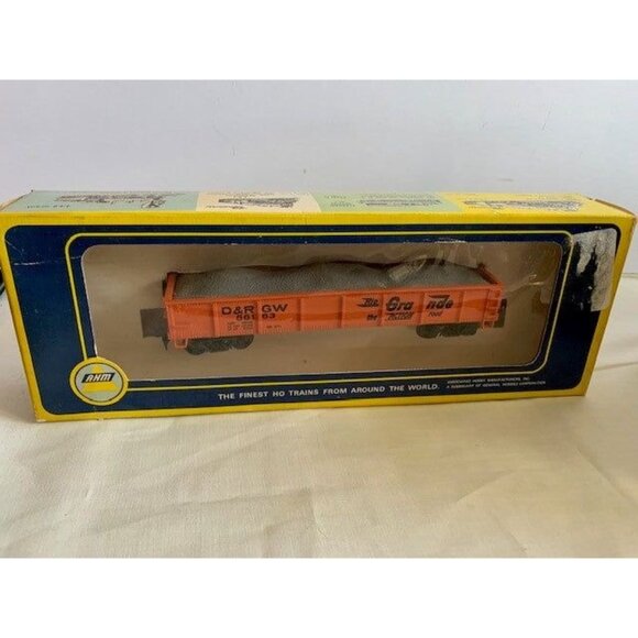 AHM HO Scale Rio Grande 4 Bay Open Hopper D&RGW 22170 Train with Box - Picture 2 of 11